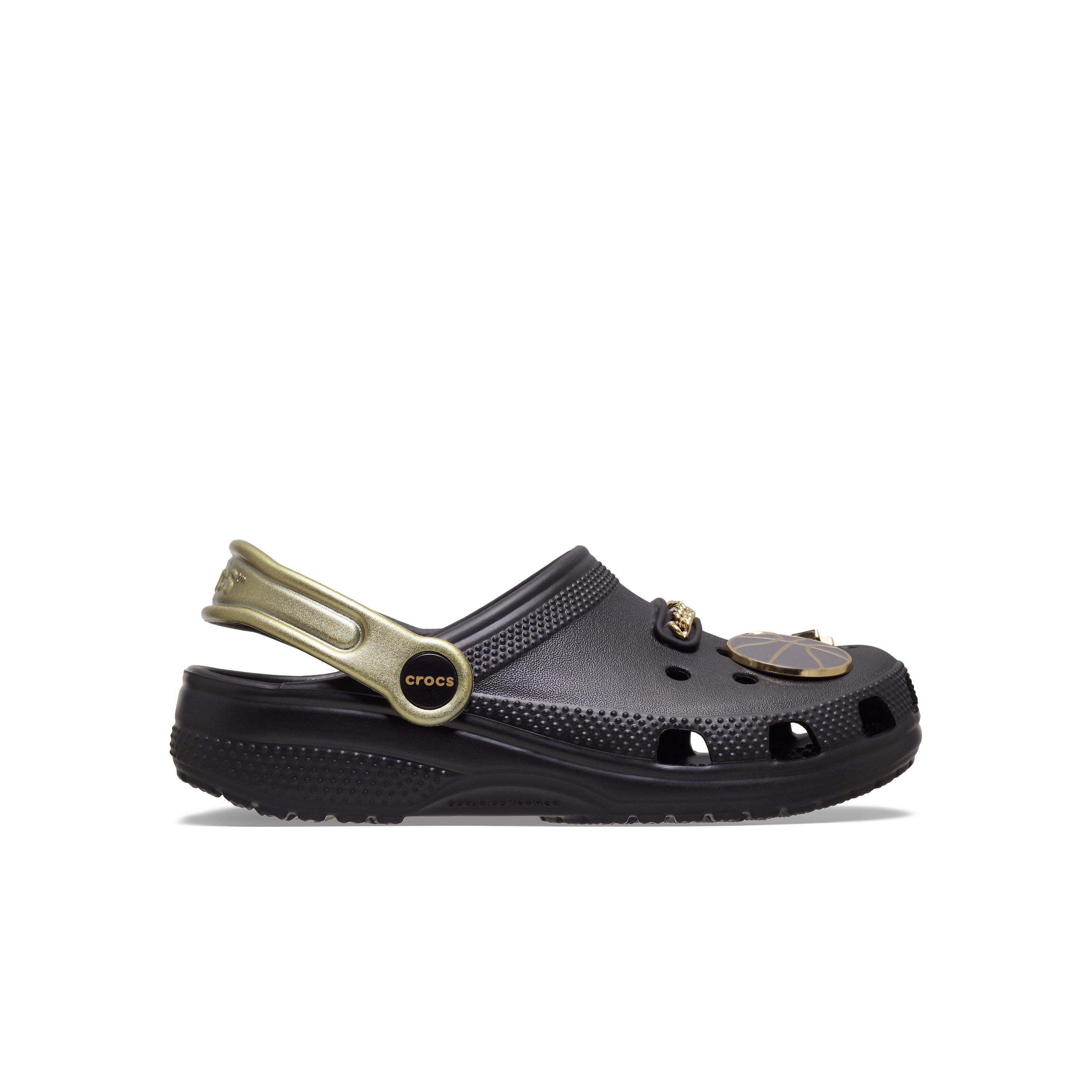 Crocs Classic "Black/Gold" Grade School Boys' Shoe - BLACK/GOLD